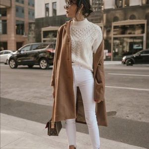 Cable Mock Neck Sweater